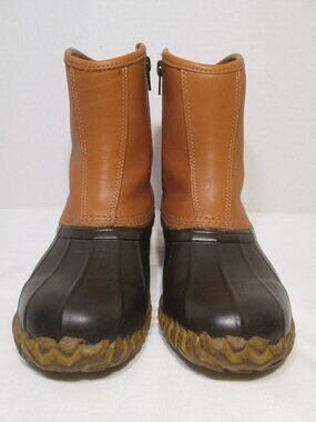 Cabela's Insulated Duck Waterproof Boots Womens 8 Brown Leather Side Zip